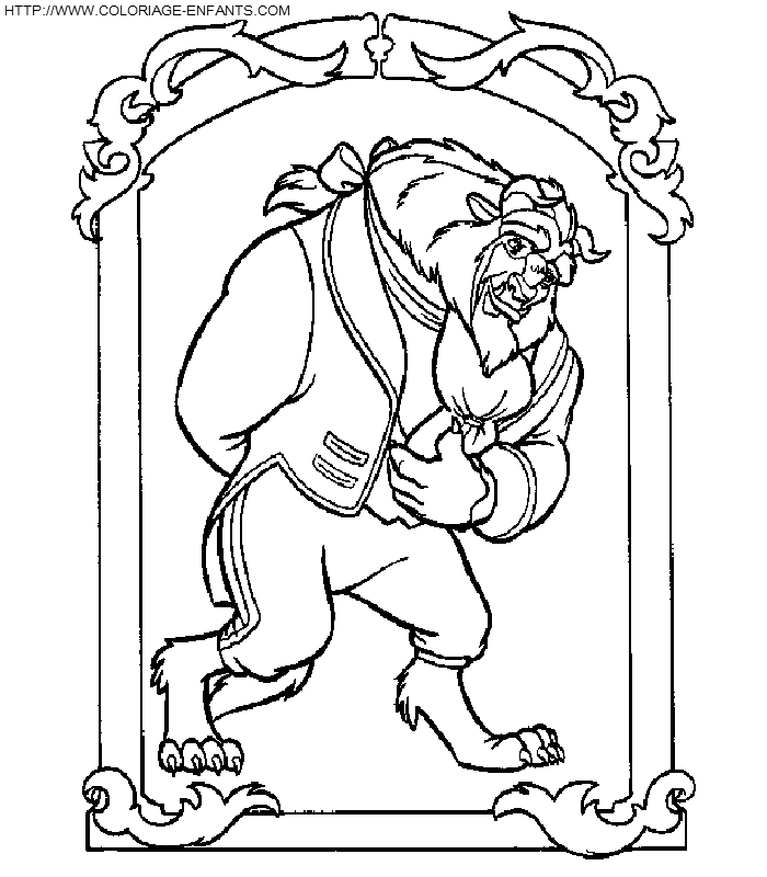 Beauty And The Beast coloring