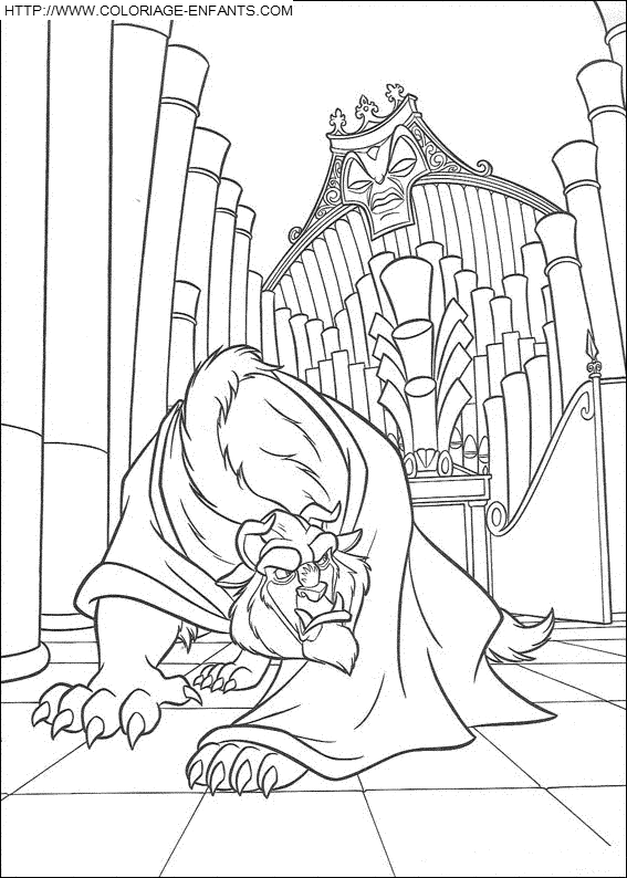 Beauty And The Beast coloring