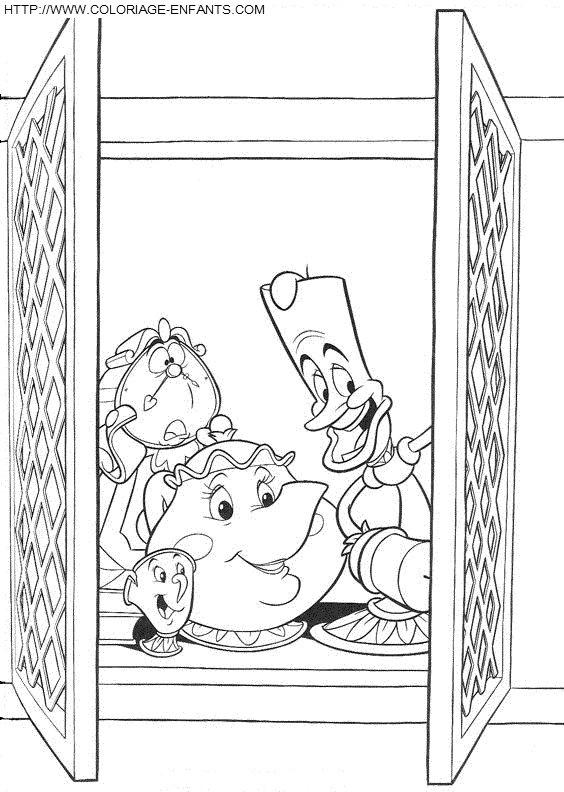 Beauty And The Beast coloring