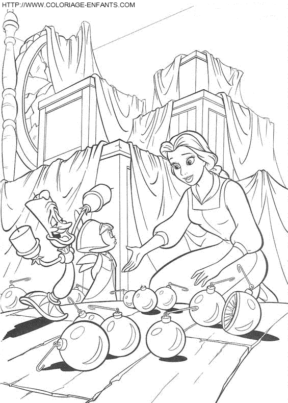 Beauty And The Beast coloring