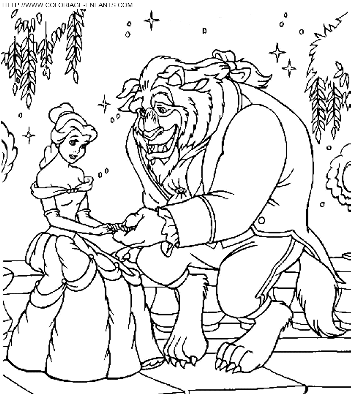 Beauty And The Beast coloring