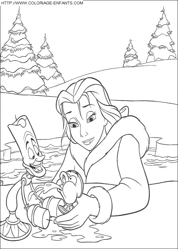 Beauty And The Beast coloring