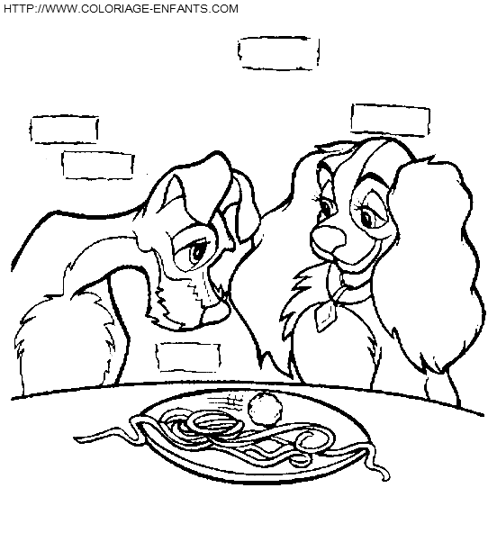 Lady And The Tramp coloring