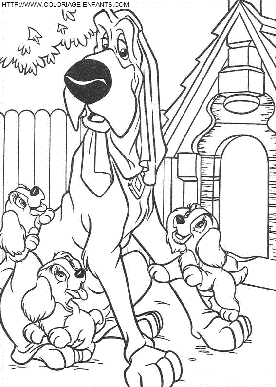 Lady And The Tramp coloring