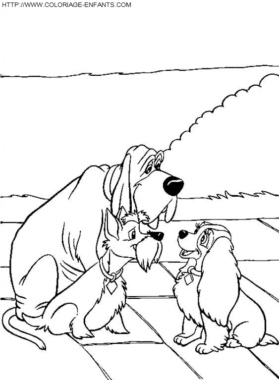 Lady And The Tramp coloring