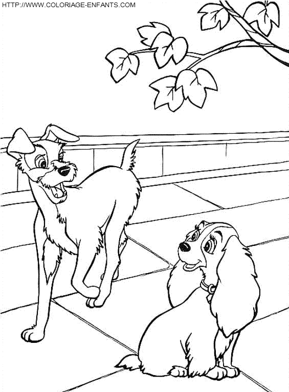 Lady And The Tramp coloring