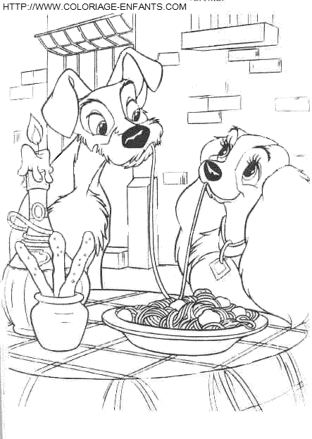 Lady And The Tramp coloring