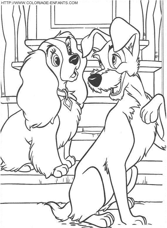 Lady And The Tramp coloring