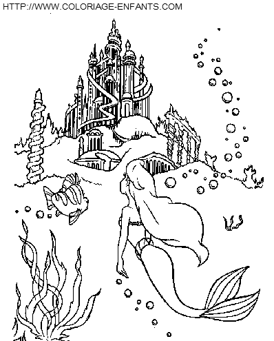 The Little Mermaid coloring