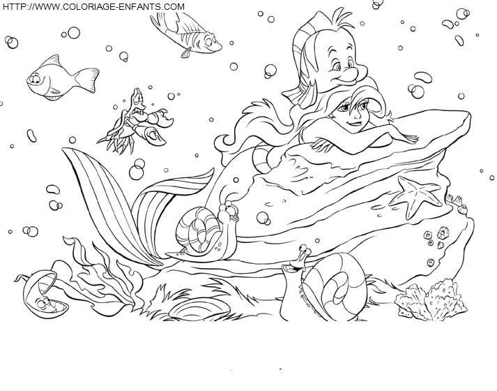 The Little Mermaid coloring