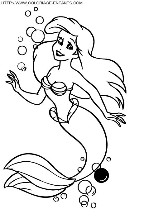 The Little Mermaid coloring