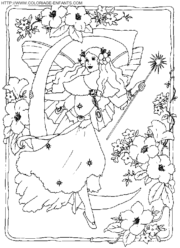 Alphabet Fairy coloring