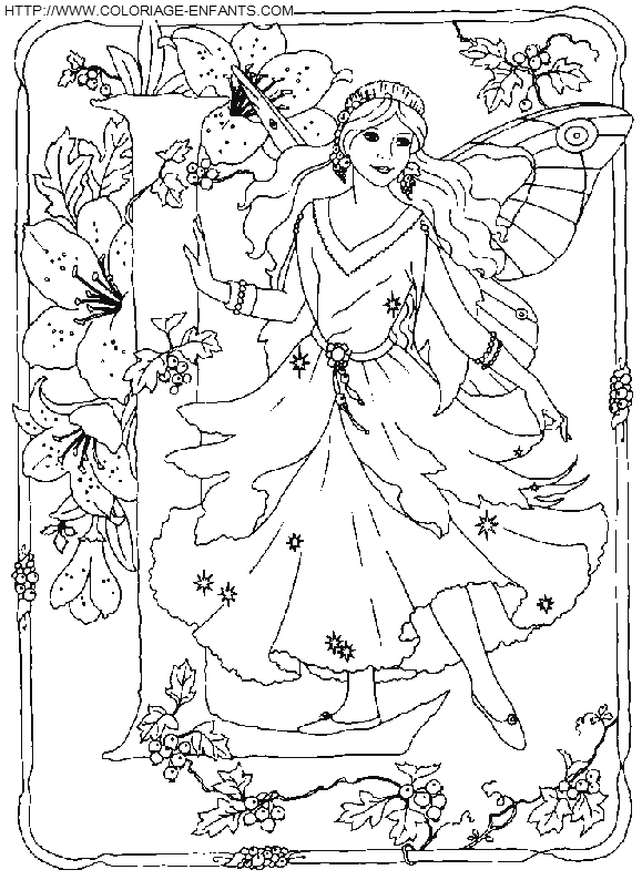 Alphabet Fairy coloring