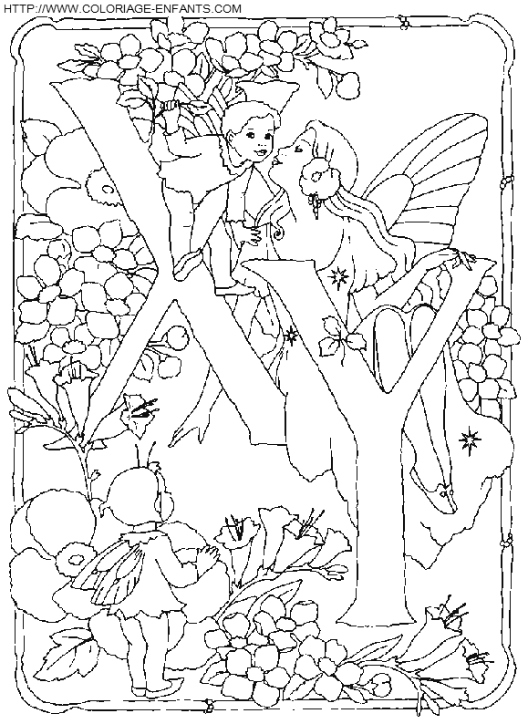Alphabet Fairy coloring