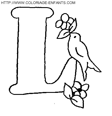 Letter Birds coloring