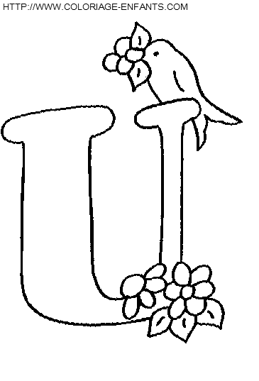 Letter Birds coloring