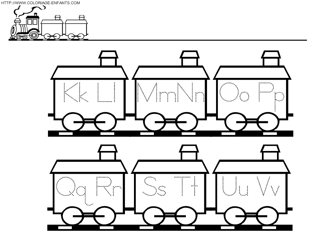 Alphabet The Little Train coloring