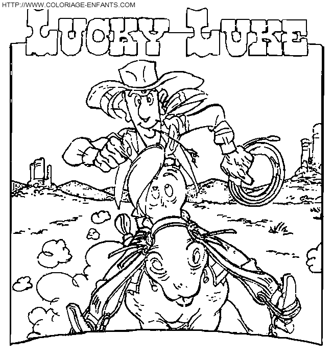 Lucky Luke coloring