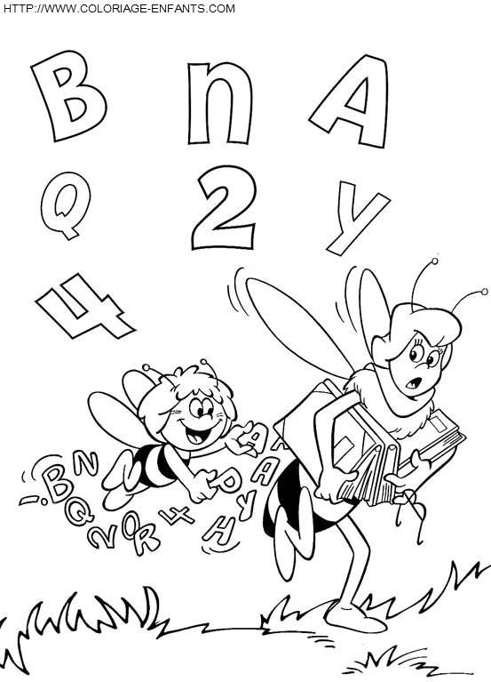 Maya The Bee coloring