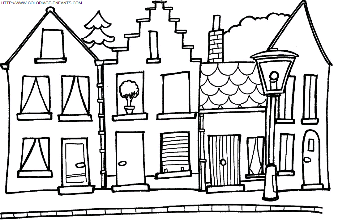 Houses coloring