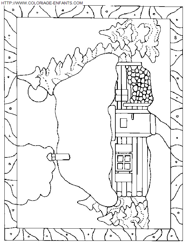 Houses coloring