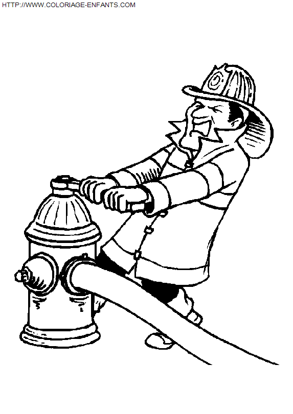 Firemen coloring