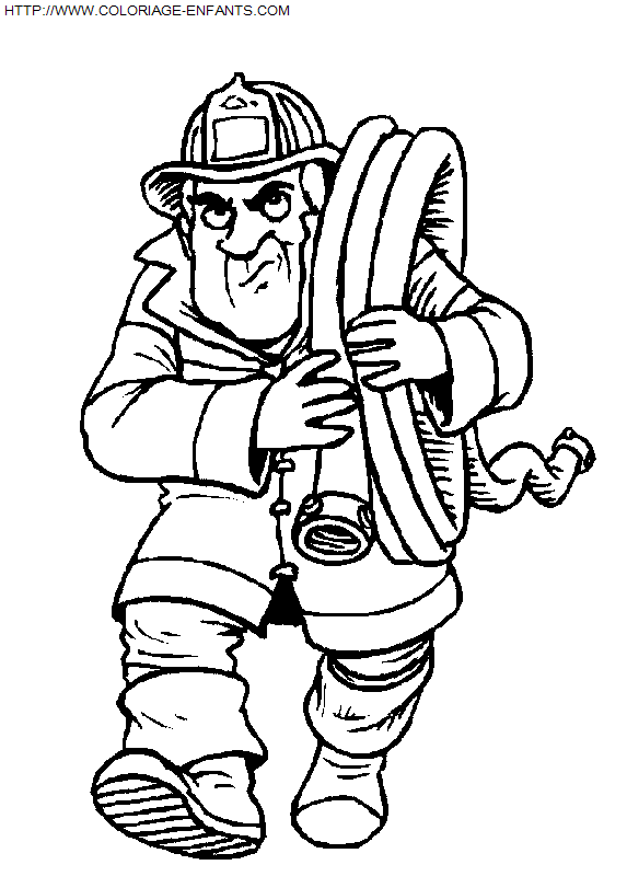 Firemen coloring