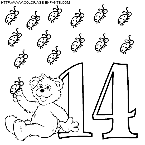 Numbers Sesame Street coloring