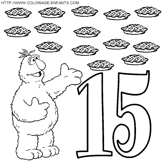 Numbers Sesame Street coloring