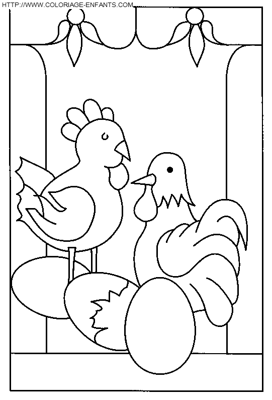 Hens coloring
