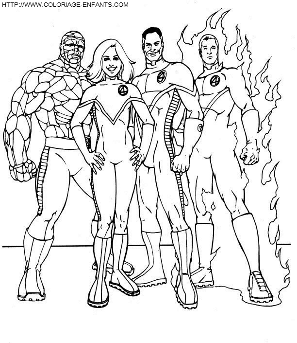 The Fantastic 4 coloring