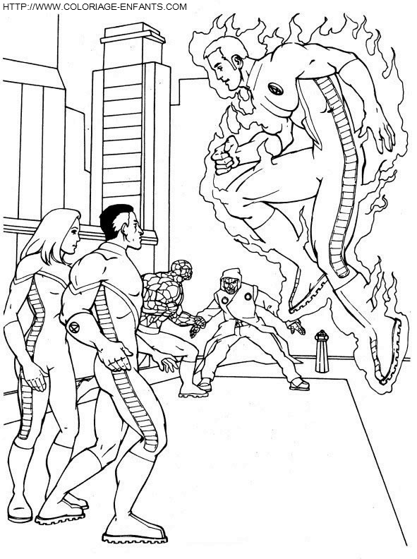 The Fantastic 4 coloring