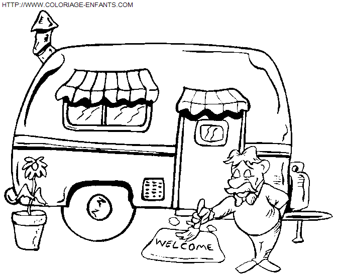 Camping coloring