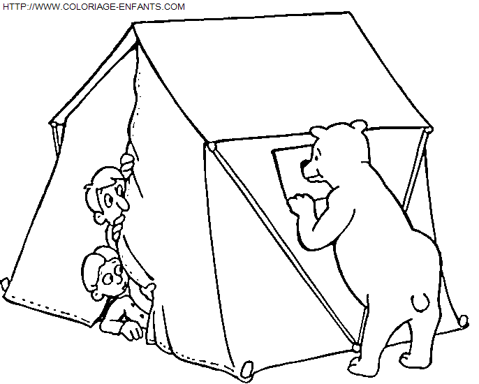 Camping coloring