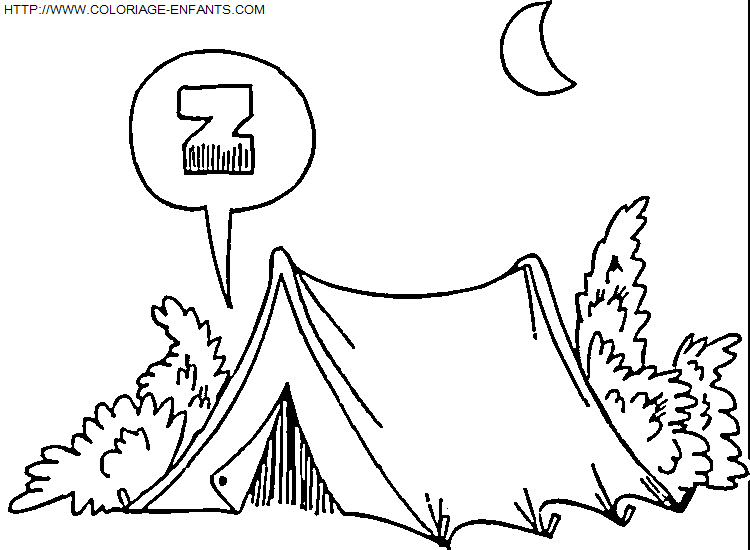 Camping coloring