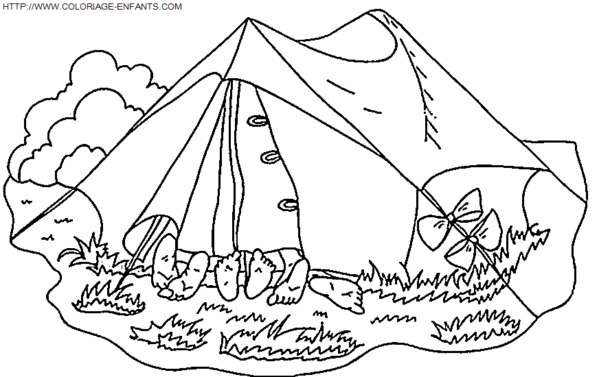 Camping coloring