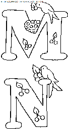 alphabet birds coloring