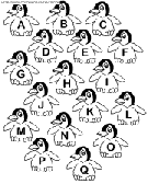 alphabet penguins coloring