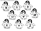 alphabet penguins coloring