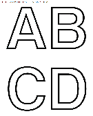  alphabet simple coloring book pages