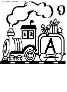 alphabet train coloring