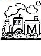 alphabet train coloring