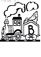 alphabet train coloring