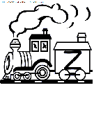 alphabet train coloring