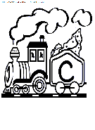 alphabet train coloring