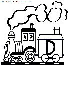 alphabet train coloring