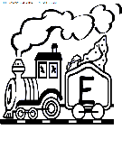 alphabet train coloring