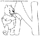 alphabet winnie the pooh coloring