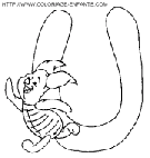 alphabet winnie the pooh coloring