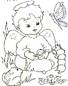 angels coloring book pages